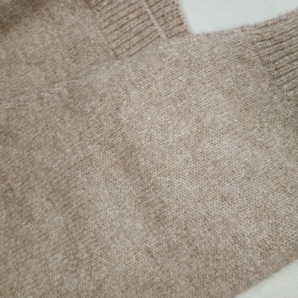 Versona L‎ Embroidered Floral Mock Neck Sweater Taupe Cottagecore Pullover - Picture 9 of 10